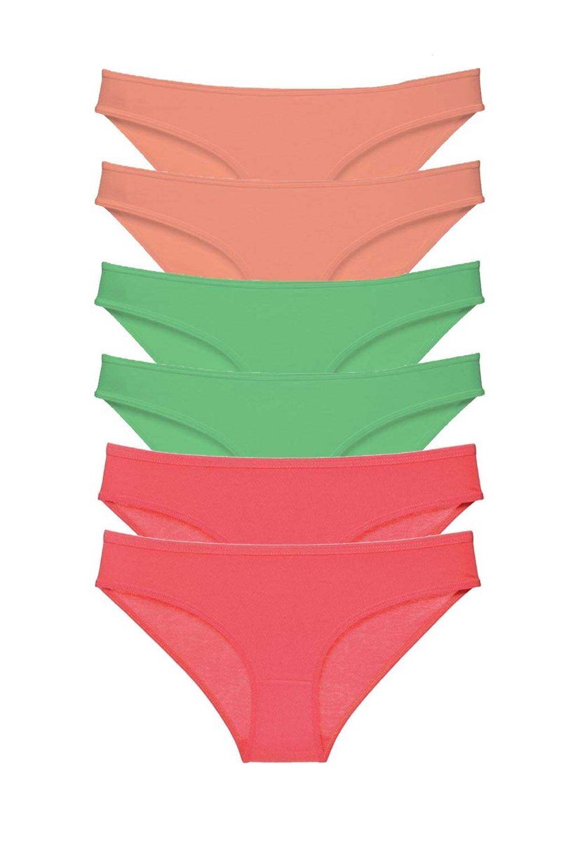 6 adet Süper Eko Set Likralı Kadın Slip Külot 549 - S