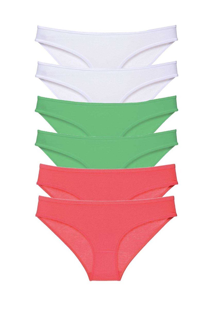 6 adet Süper Eko Set Likralı Kadın Slip Külot 552 - S