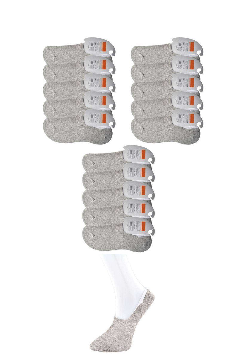 Gri Erkek Babet Çorap 15 çift - 40-44