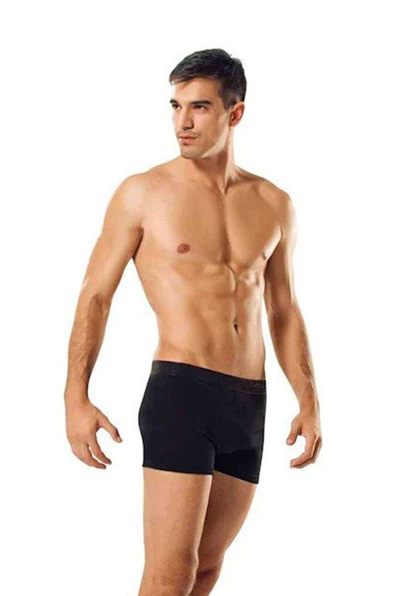 3 adet Tutku Likralı Erkek Siyah Boxer 0114 - S