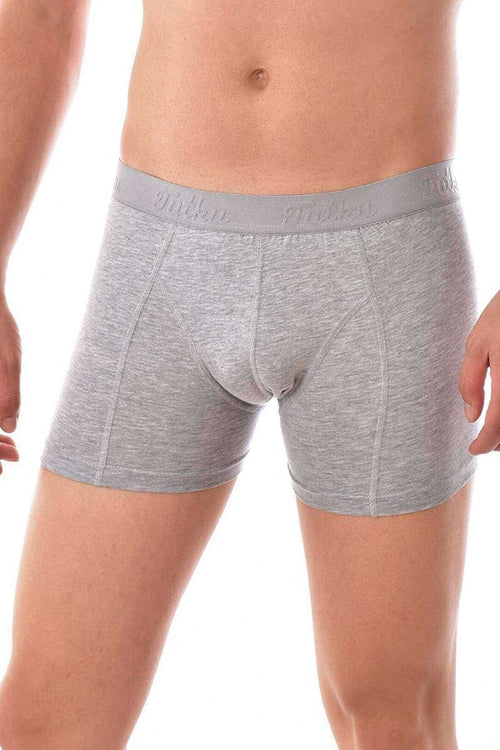 3 adet Tutku Likralı Erkek Gri Boxer 0114 - görsel 2