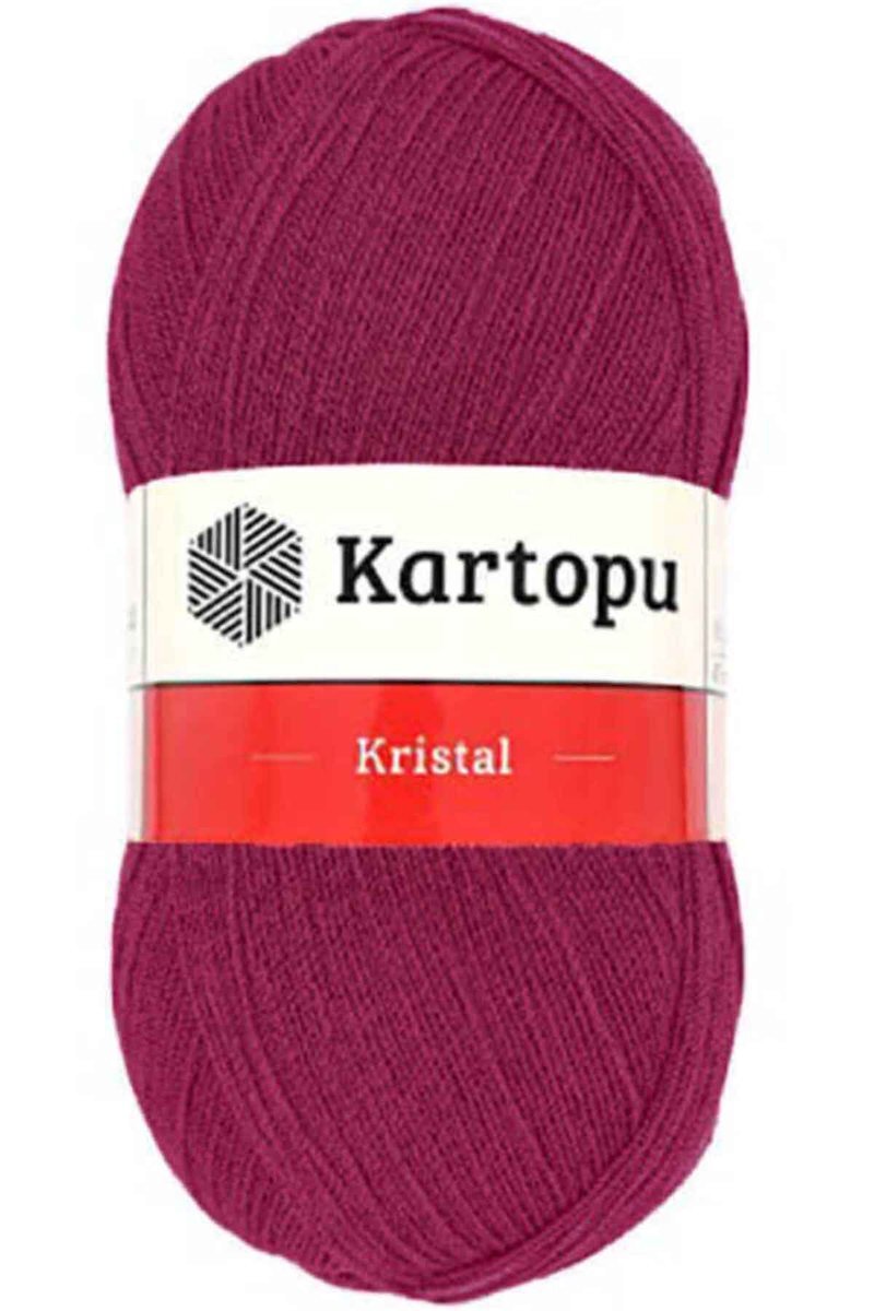 Kristal Çift Katlı El Örgü Lif İpi Vişne K1794