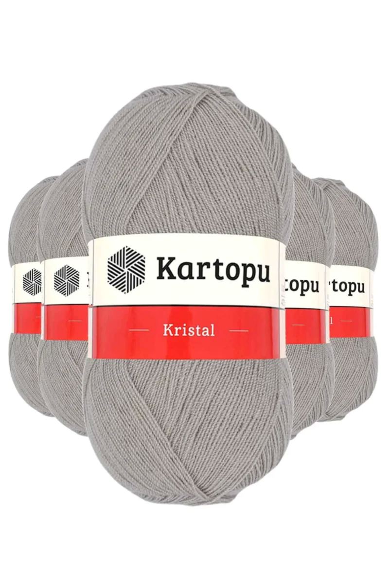 5 Adet Kristal Çift Katlı El Örgü Lif İpi Bej K861 - kartopu mudanis