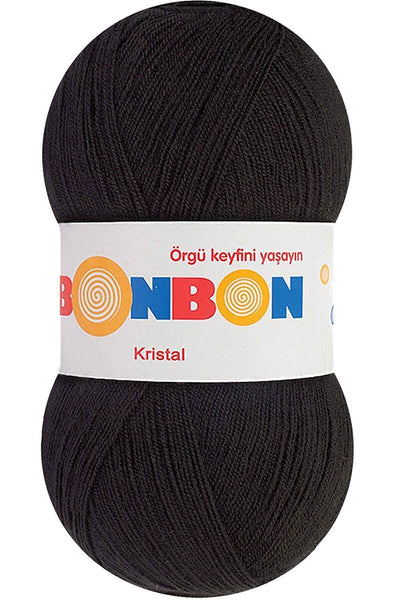 Kristal El Örgü Lif İpi Siyah 98206