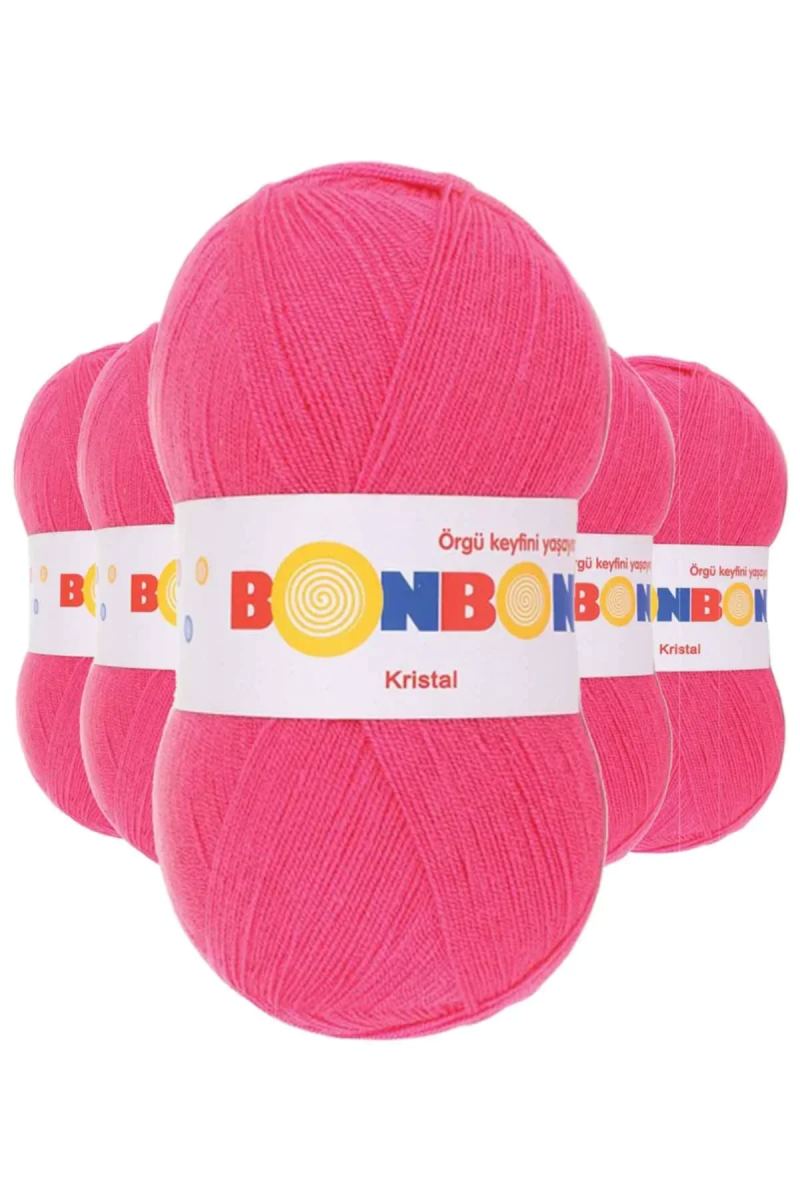 5 Adet Kristal El Örgü Lif İpi Orkide Pembe 98319 - bonbon