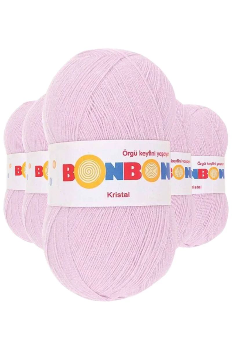 5 Adet Kristal El Örgü Lif İpi Lila 98332 - bonbon