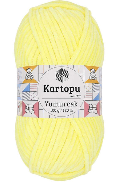 Yumurcak Kadife El Örgü İpi Sarı K333