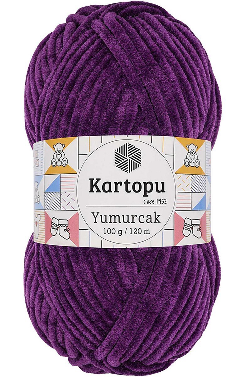 Yumurcak Kadife El Örgü İpi Açık Mor K719
