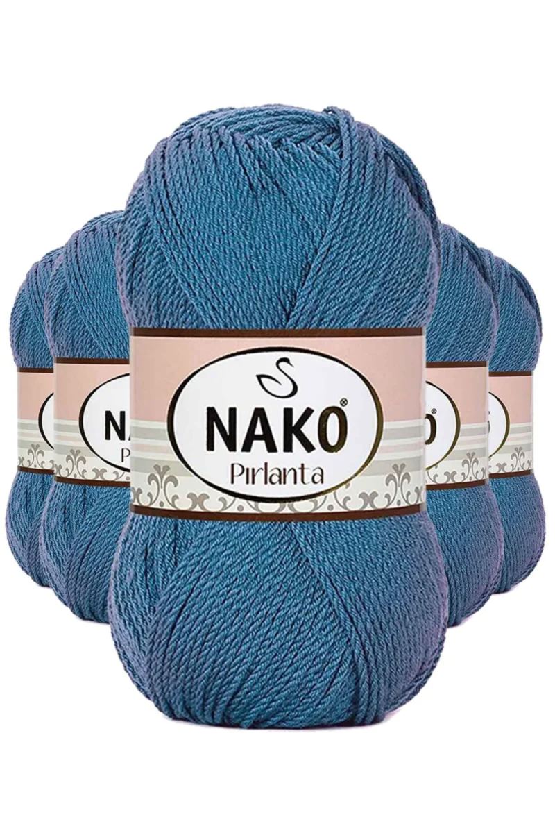 5 Adet Pırlanta Amigurumi El Örgü İpi Yünü Turkuaz 3409 - nako
