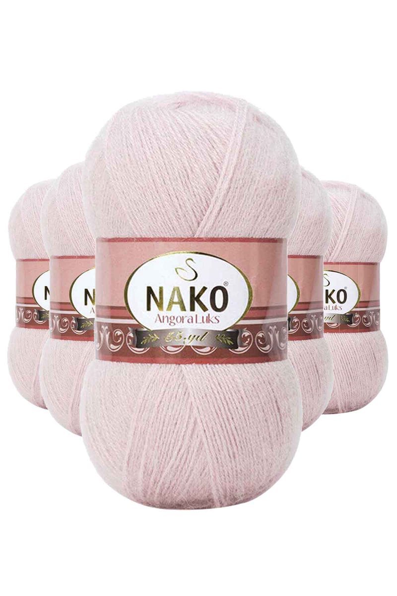 5 Adet Angora Lüks El Örgü İpi Gül Goncası 318