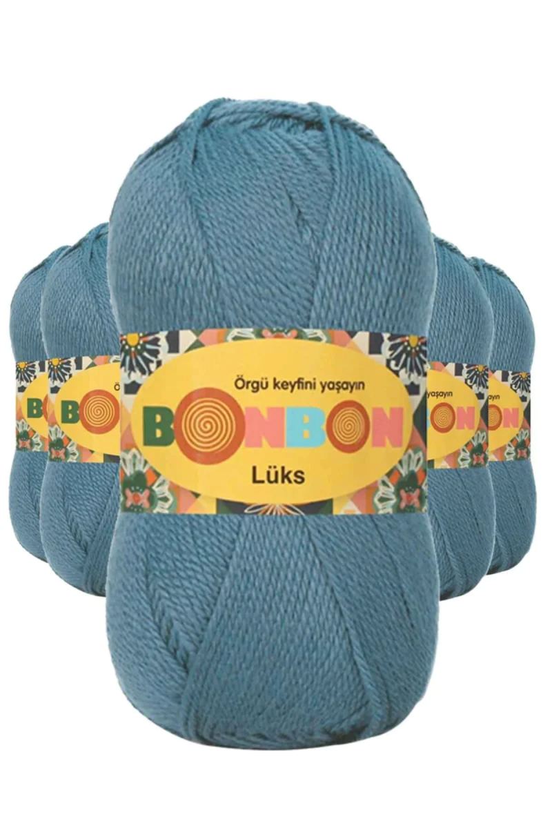 5 Adet Lüks Patik İpi Yünü Filiz Yeşili 98263 - bonbon