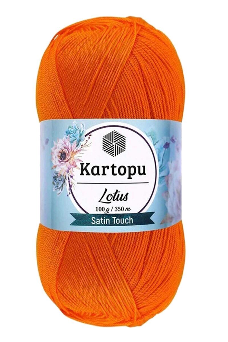Lotus Bikini Büstiyer Bluz Örgü İpi K273 Turuncu