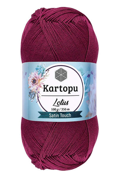 Lotus Bikini Büstiyer Bluz Örgü İpi K747 Mürdüm