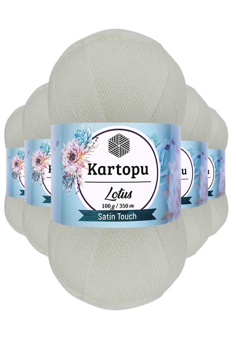 5 Adet Lotus Bikini Büstiyer Bluz Örgü İpi K010 Beyaz