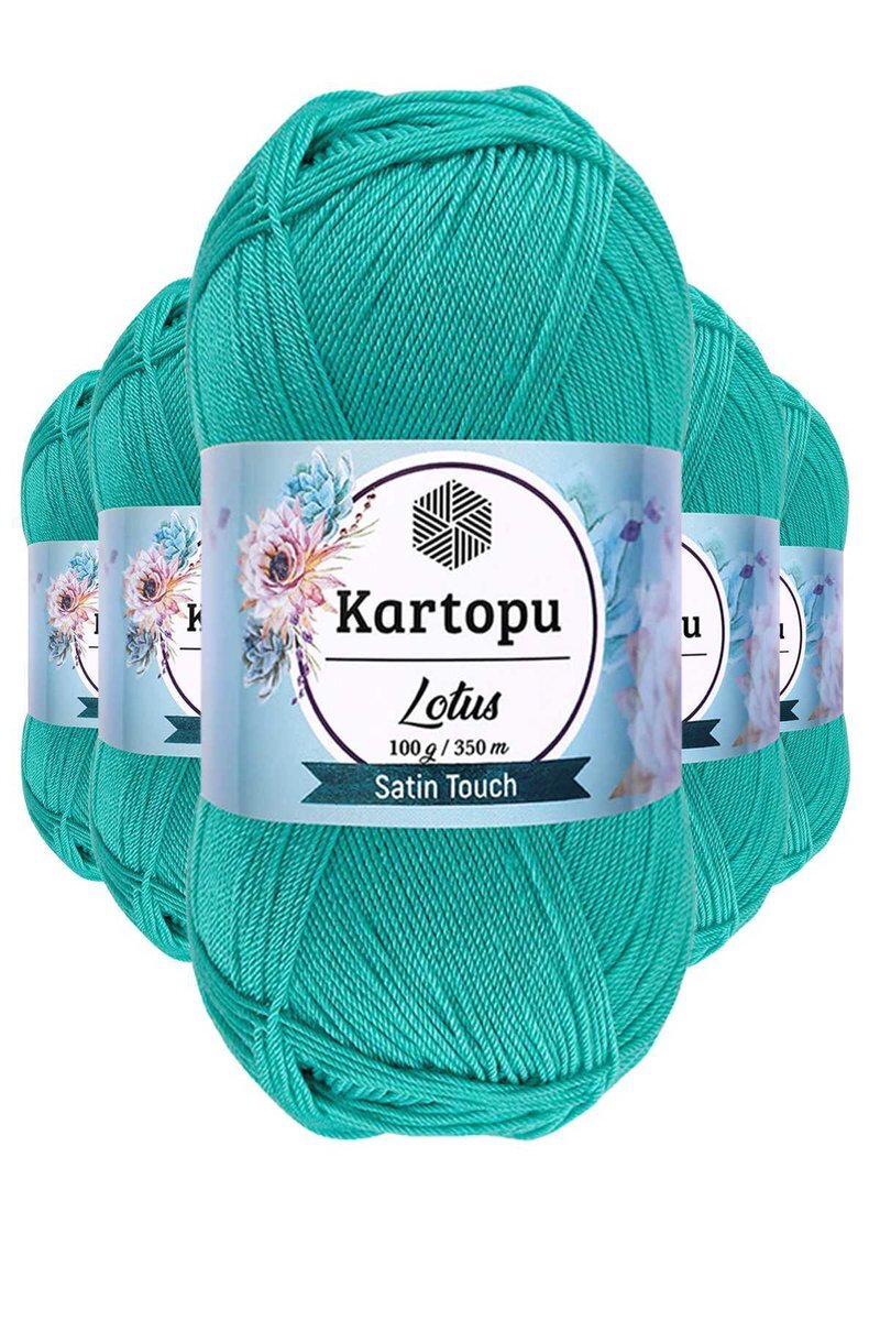 5 Adet Lotus Bikini Büstiyer Bluz Örgü İpi K440 Yeşil