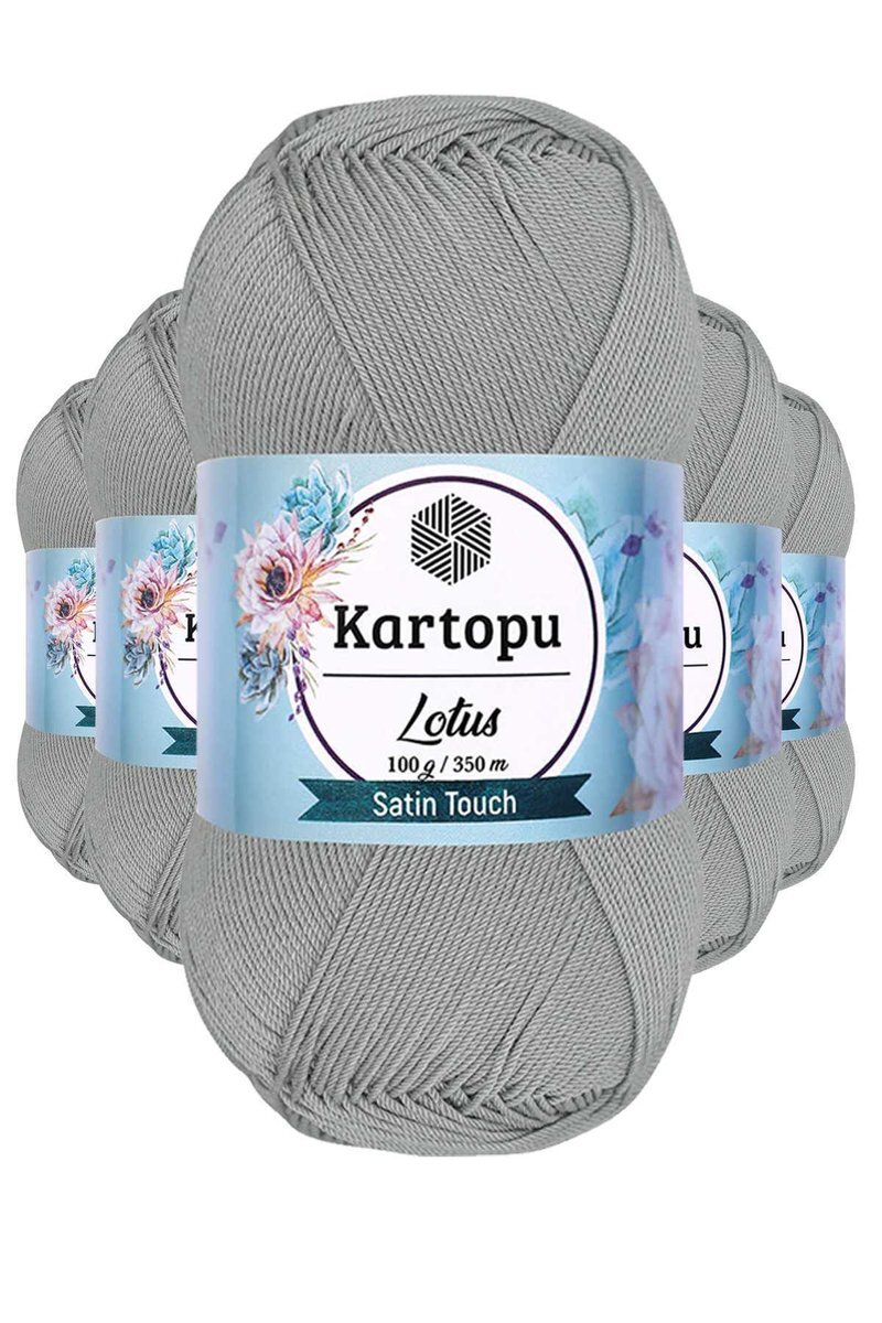 5 Adet Lotus Bikini Büstiyer Bluz Örgü İpi K941 Açık Gri