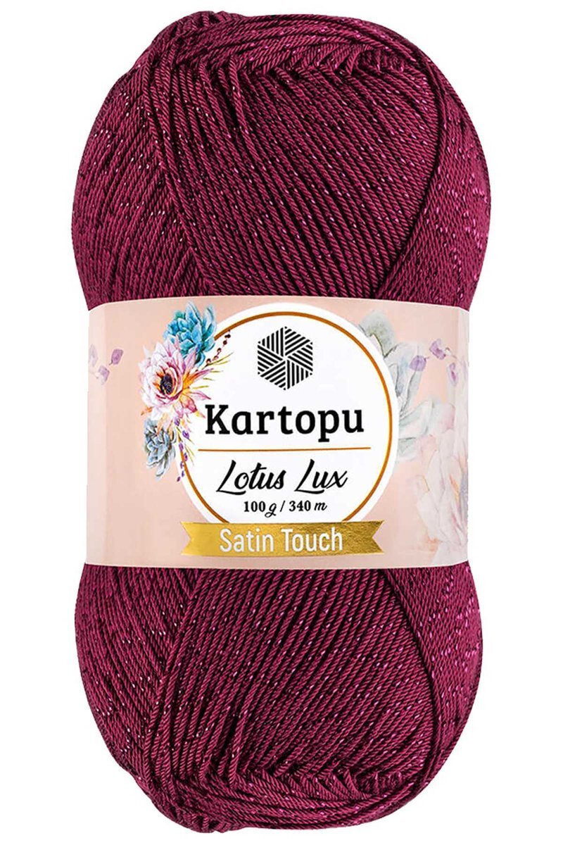 Lotus Lux Bikini Büstiyer Bluz Simli Örgü İpi K747 Vişne