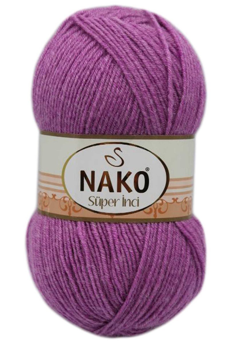 Süper İnci El Örgü İpi 100 gr Eflatun 23315
