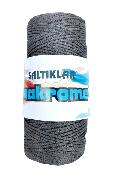 Polyester Makrome İpi 420 Koyu Gri 100 gr