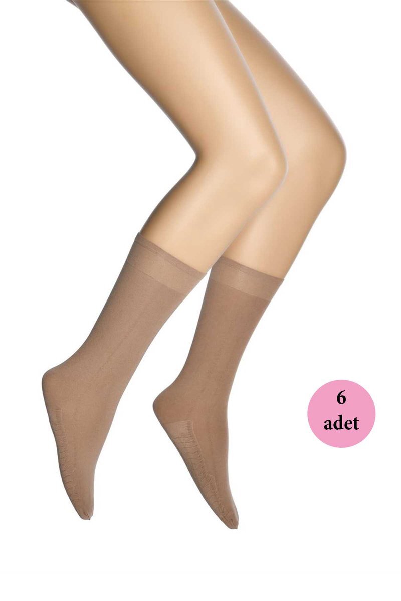 6 Adet Masaj Kadın Çorap Bronz 38 - 36-40