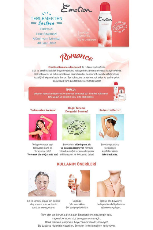 2 Adet Romance Kadın Deodorant 150 ml