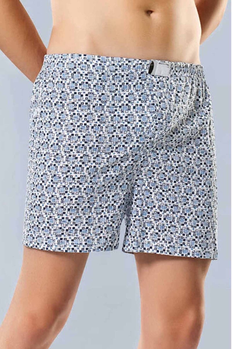 Erkek Penye Empirme Boxer Desenli Büyük Beden - 1277A - 3XL