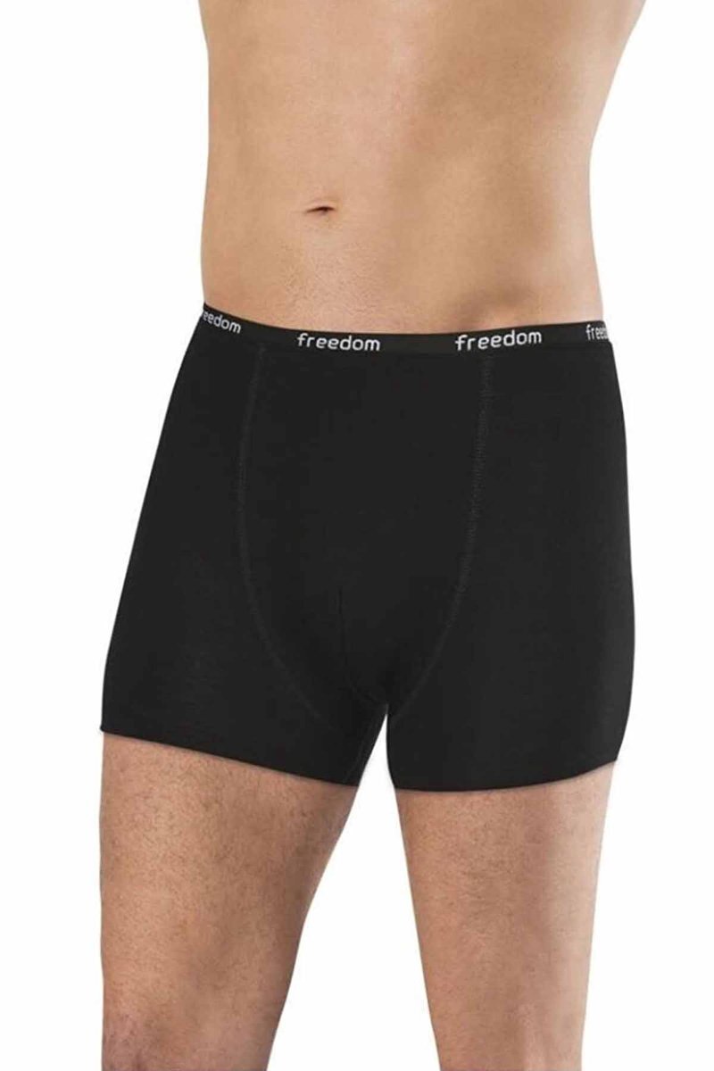 Bambu Düz Renk Erkek Boxer Siyah - 1275A - L