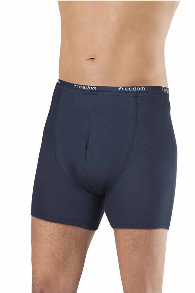 Bambu Düz Renk Erkek Boxer Lacivert - 1275A - L