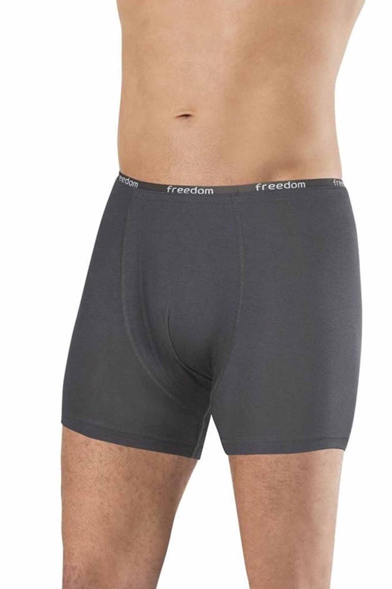 Bambu Düz Renk Erkek Boxer Füme - 1275A - L