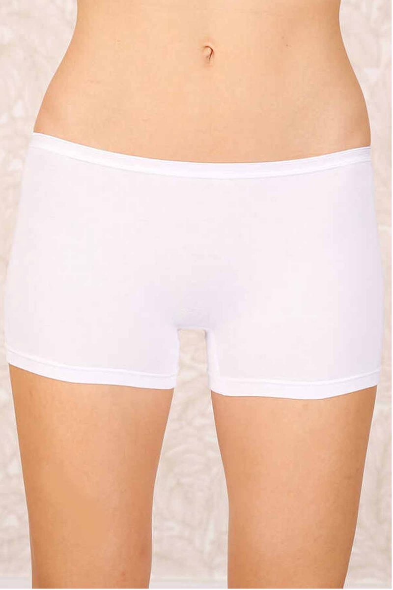 Likralı Süprem Bayan Boxer Short Beyaz 2100B - S