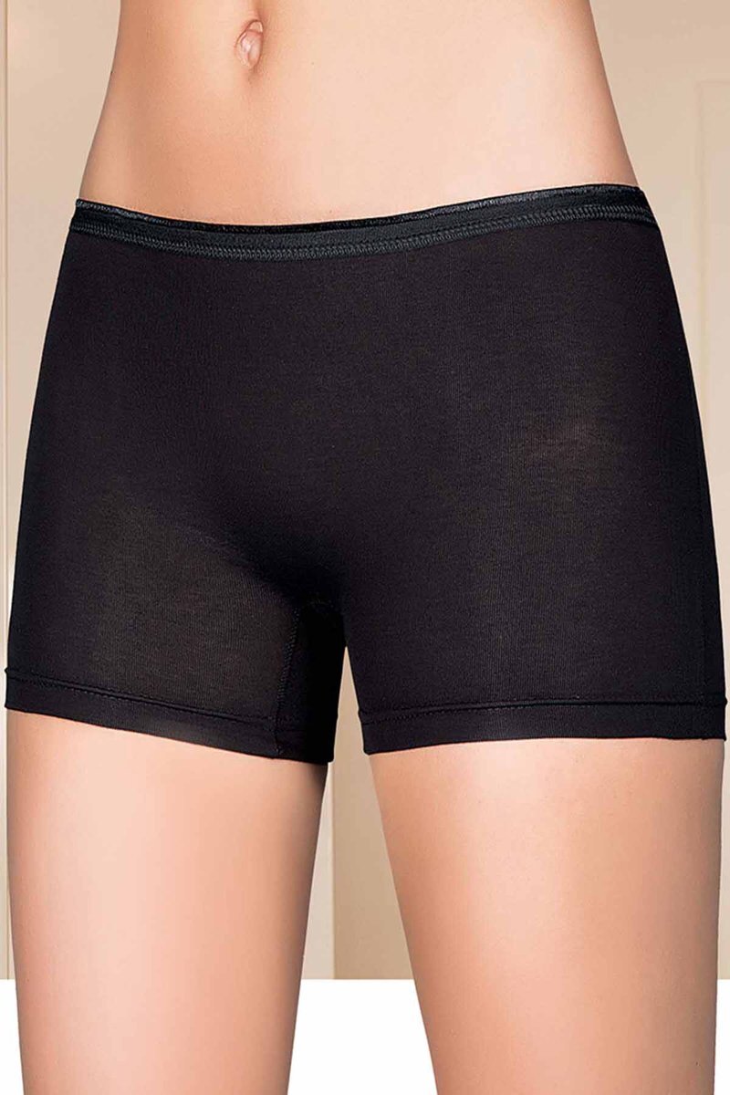 Likralı Kadın Boxer Siyah 2101B - S