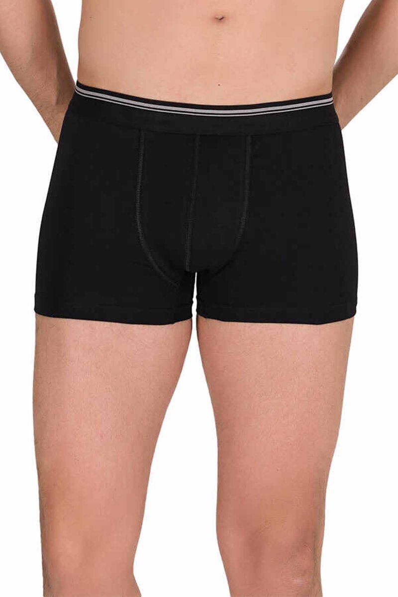 Likralı Erkek Boxer Şort Siyah 1097B - S