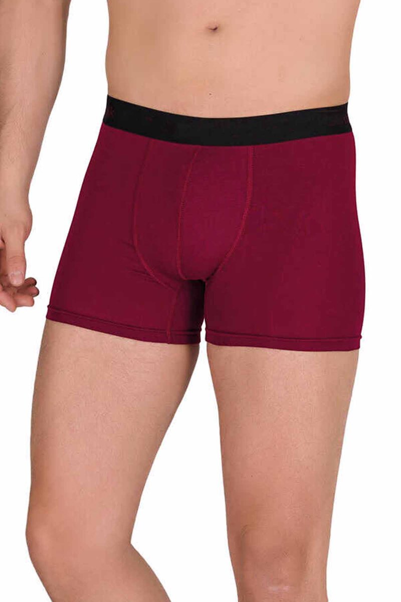 Pamuk Modal Likralı Esnek Erkek Boxer Bordo 4476B - S