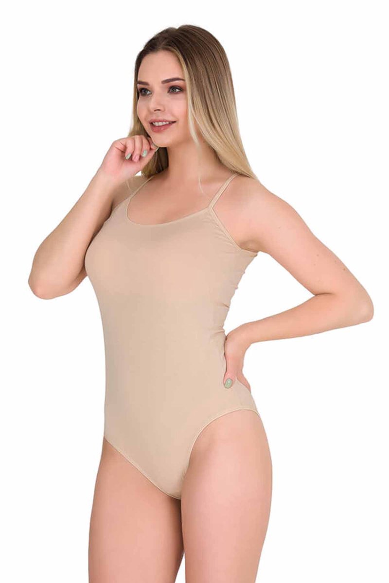 İp Askılı Kadın Çıtçıtlı Kancalı Body Ten 2081B - S