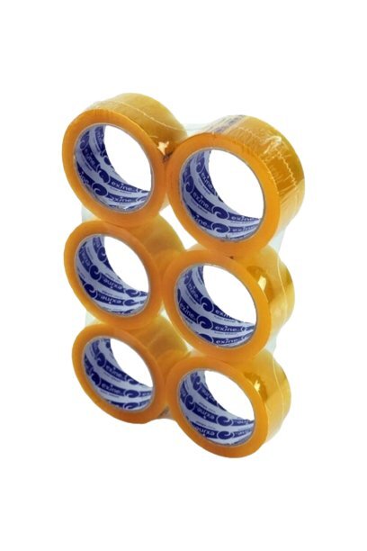 6 adet Şeffaf Koli Bandı Güçlü Yapışkan Yüzey 40 mm 100 metre
