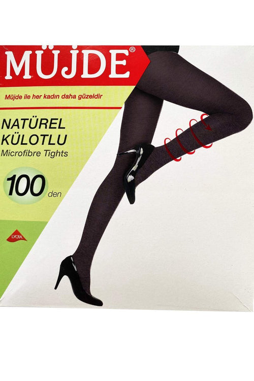 3 Adet Siyah 100 Denye Kalın Külotlu Çorap Opak Naturel Esnek - görsel 2