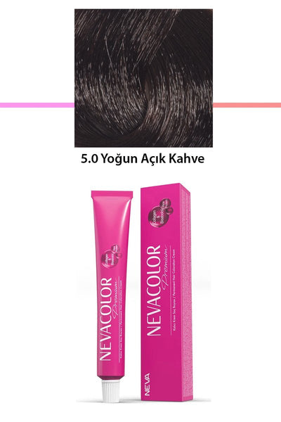 Premium 5.0 Yoğun Açık Kahve - Kalıcı Krem Saç Boyası 50 g Tüp