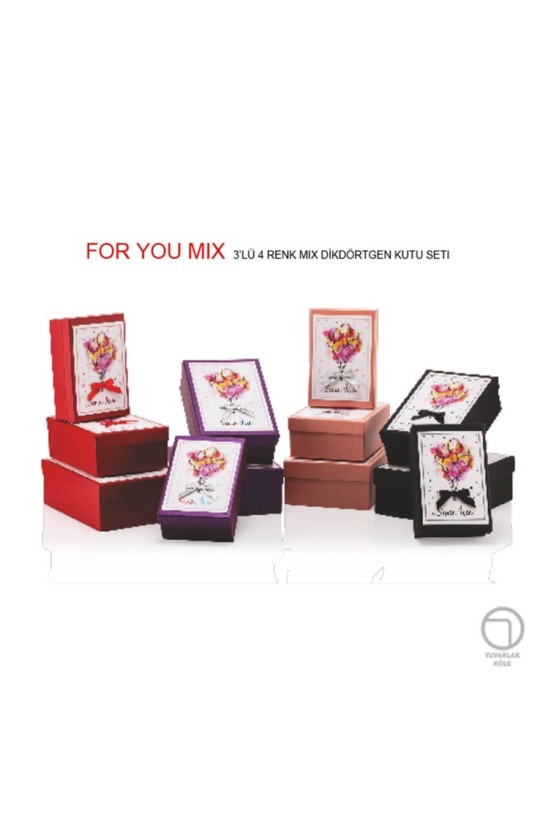 Gıpta Foryou Dikdörtgen 3'Lü Hediye Kutusu Set 4-Bx92990-2161