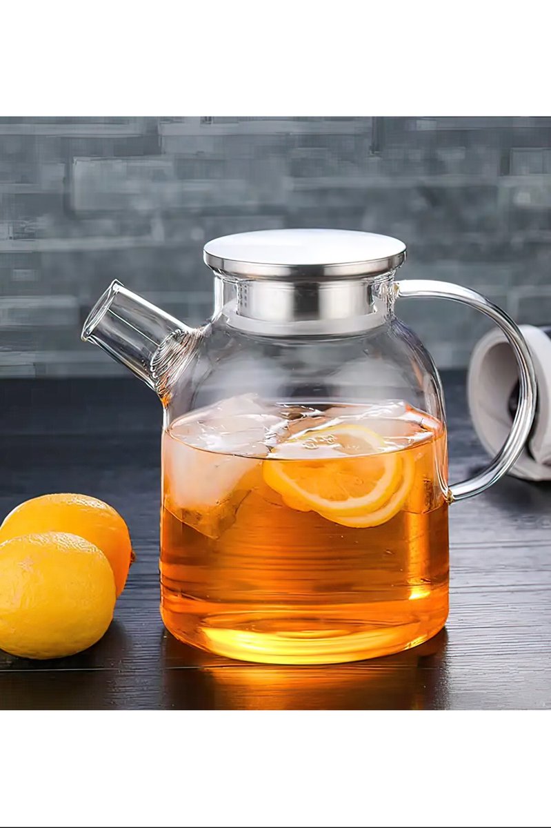 Çelik Kapaklı Borosilikat Cam Demlik 1500ML - CM-2003