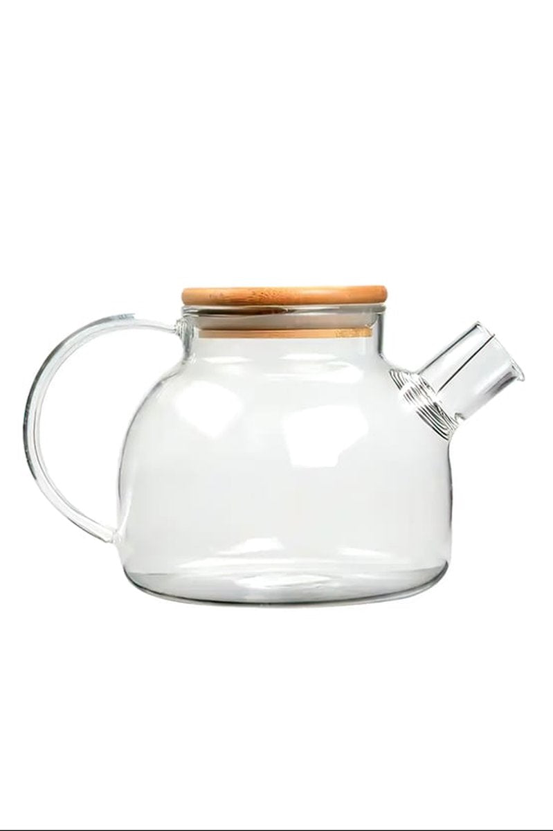 Bambu Kapaklı Borosilikat Cam Demlik 1000ml - CM-2000