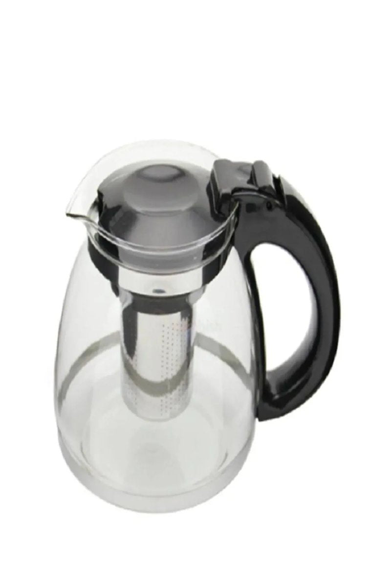 Çelik Süzgeçli Cam Çaycı Servis Demlik 1500 Ml. - 7488