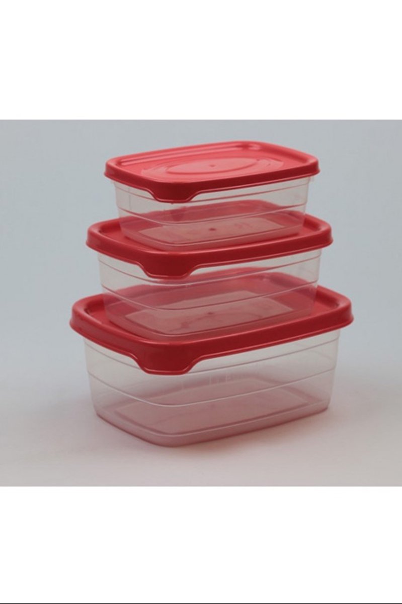 Plastik Saklama Kabı 3'lü 400 Ml - 670 Ml - 1.2 Lt. - BNM-0513