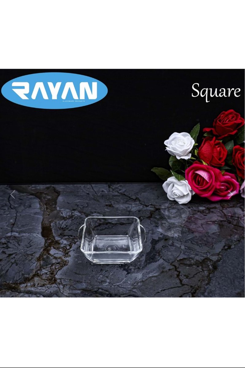 Square Tekli Kare Cam Kahvaltılık Kase - 81485