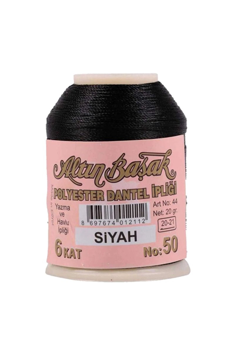 Altınbaşak Oya ve Dantel İpi 20 gr - - No: SİYAH
