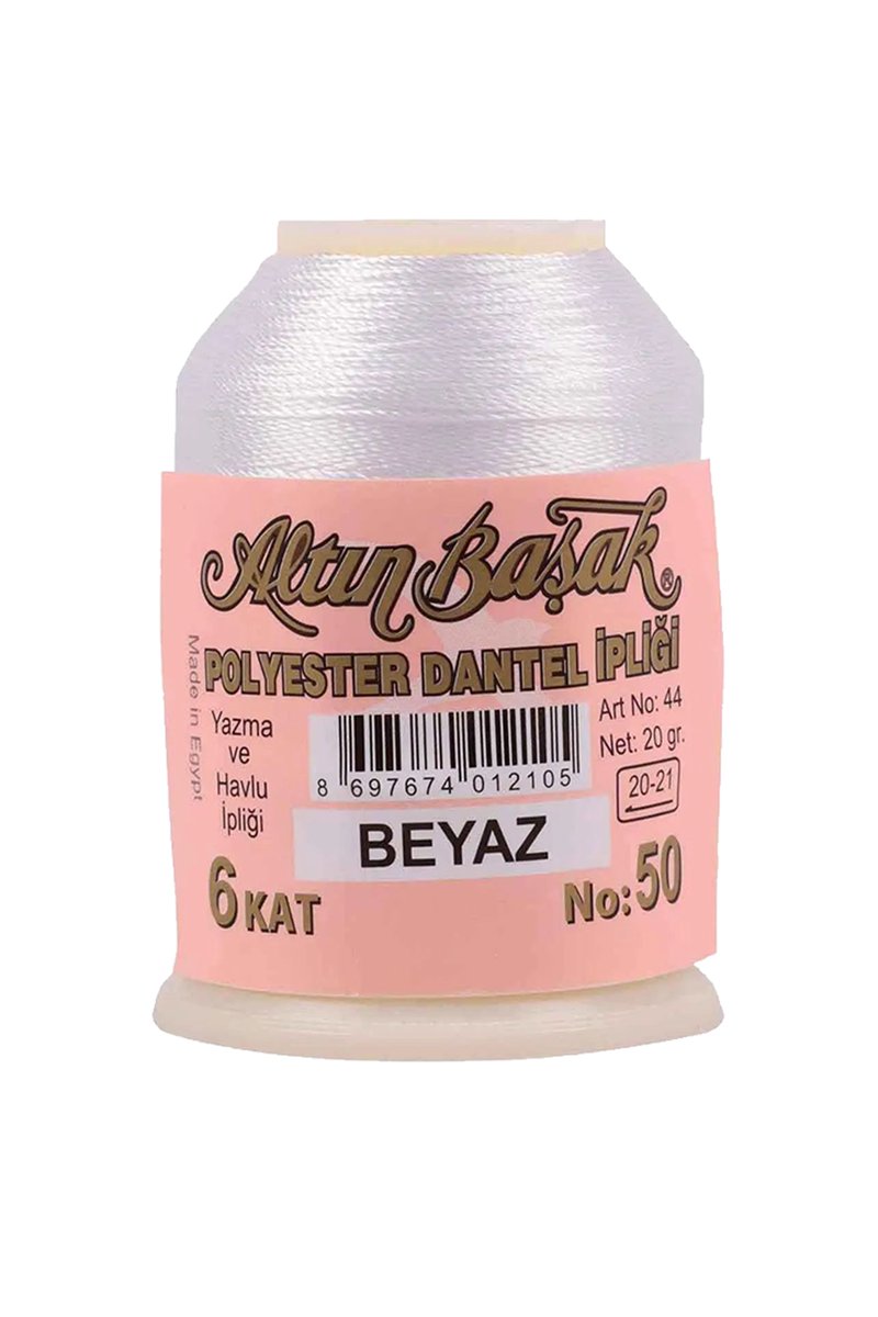 Altınbaşak Oya ve Dantel İpi 20 gr - - No: BEYAZ