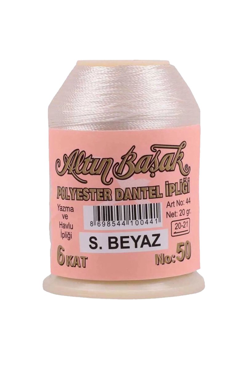 Altınbaşak Oya ve Dantel İpi 20 gr - - No: Ş.BEYAZ