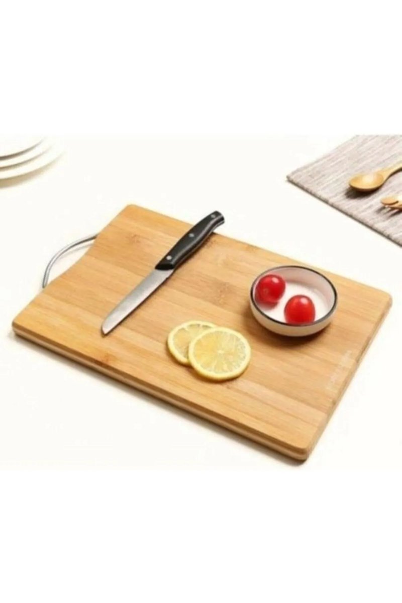 Bambu Metal Saplı Ekmek Kesme Tahtası 30x20x1,8 Cm - 67459