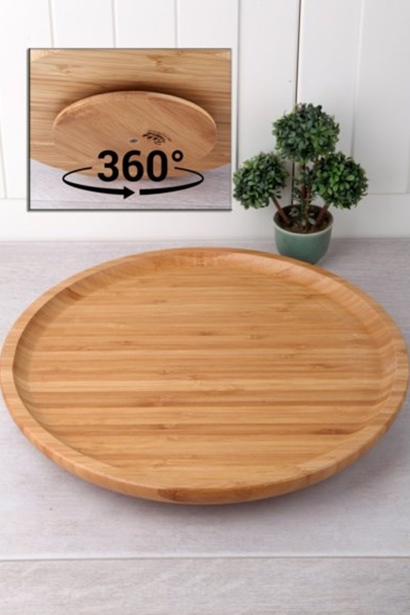 Dönerli Bambu Sunum Tabağı 30 Cm - DS3030