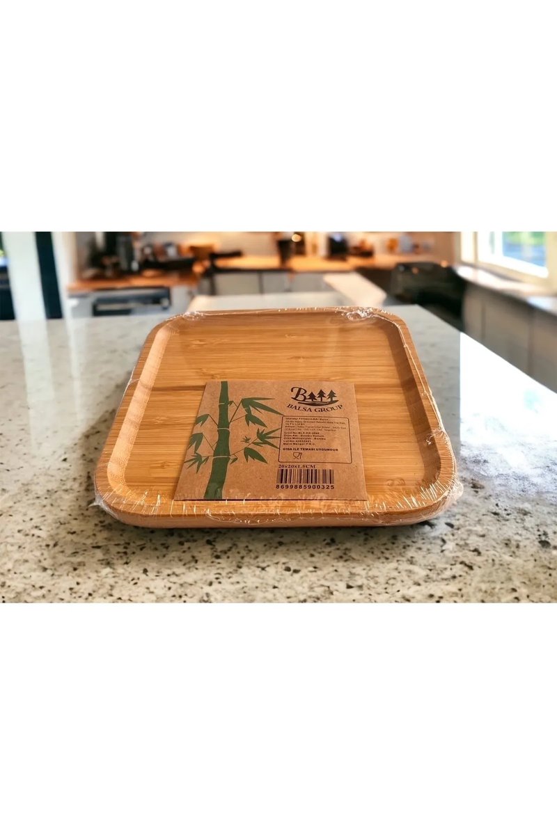 Bambu Kare Tabak 20 * 20 * 1.5 Cm - KR2020