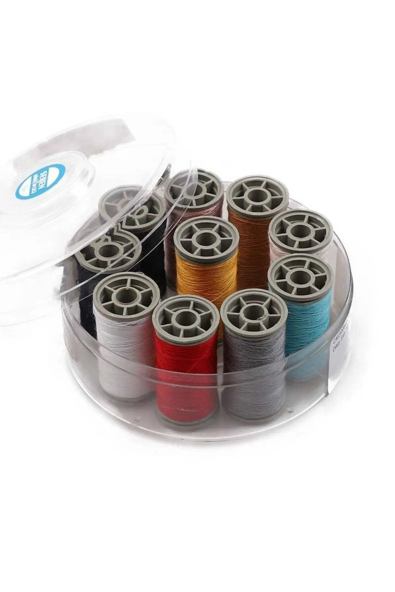 Zümrüt No:120 , %100 Polyester Dikiş Ipliği Kaliteli 10 Adet Farklı Makara Ip - 13073